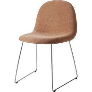 Gubi 3D Esszimmerstuhl Edelstahl/Amerikanischer Walnuss/Belsuede Special Dedar 132