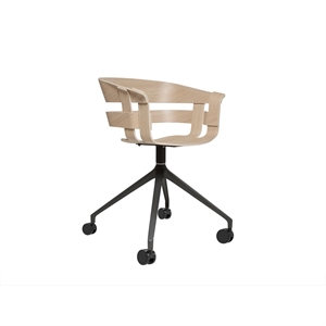 Design House Stockholm Wick Drehstuhl mit Rollen, Eiche/ Grau