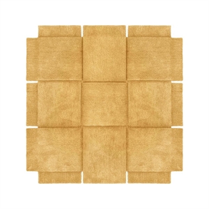 Design House Stockholm Basket Teppich 180x180 Gelb Ocker
