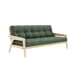 Karup Grab Sofa mit 5-lagiger Matratze 756 Olivgrün/Roh