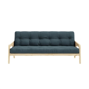 Karup Grab Sofa mit 5-lagiger Matratze Petrolblau/Roh