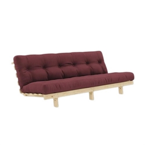 Karup Lean Schlafsofa 130x200 Raw/710 Bordeaux