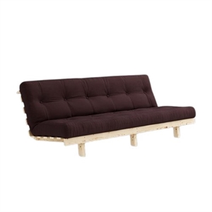 Karup Lean Schlafsofa mit Alpha Matratze 130x200 Braun/Roh