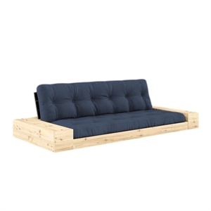 Karup Base Schlafsofa mit Seitenkasten und 5-lagiger Matratze Schwarz/Marineblau