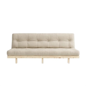 Karup Lean Schlafsofa mit 5-lagiger Matratze 130x190 Beige/Roh