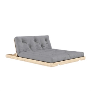 Karup Klapp-Schlafsofa mit Matratze 140x200 Grau/Roh