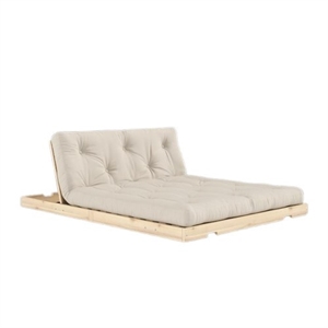 Karup Klapp-Schlafsofa mit Matratze 140x200 Beige/Roh