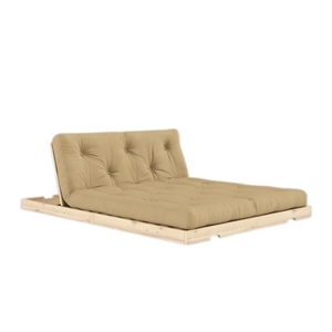 Karup Klapp-Schlafsofa mit Matratze 140x200 Beige/Roh