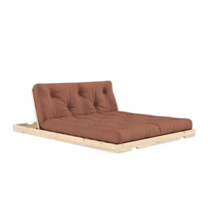Karup Klapp-Schlafsofa mit Matratze 140x200 Tonbraun/Roh