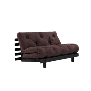 Karup Roots Schlafsofa mit Roots Matratze 140x200 Braun/Schwarz Lackiert