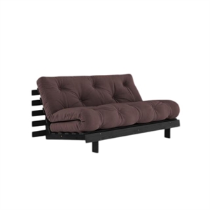 Karup Roots Schlafsofa mit Roots Matratze 160x200 Braun/Schwarz Lackiert