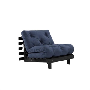 Karup Roots Schlafsofa mit Matratze 90x200 Schwarz/Marineblau