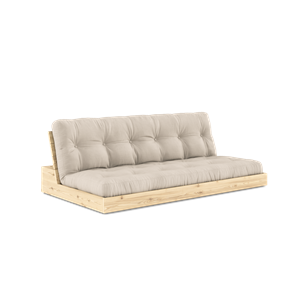 Karup Design Lampensockel Schlafsofa mit 5-Lagen-Matratze, Klar/ Beige