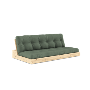 Karup Design Lampensockel Schlafsofa mit 5-Lagen-Matratze, Klar/ Olivgrün