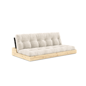 Karup Design Lampensockel Schlafsofa mit 5-lagiger Matratze, Nachtschwarz/Elfenbein