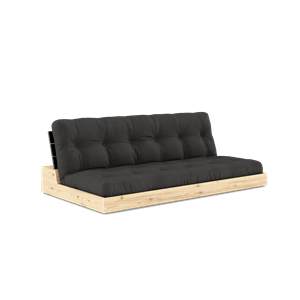 Karup Design Lampensockel Schlafsofa mit 5-lagiger Matratze, Nachtschwarz/Dunkelgrau