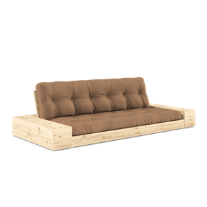 Karup Design Lampensockel Schlafsofa mit Seitenkasten und 5-lagiger Matratze, Klar/mocca