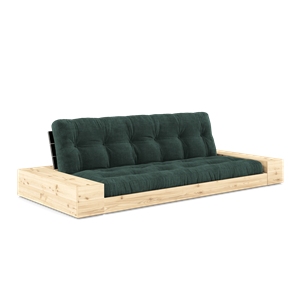 Karup Design Lampensockel Schlafsofa mit Seitenkasten und 5-lagiger Matratze Black Night/Seaweed