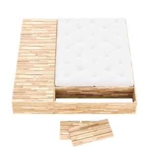Karup Design Kellerbettgestell 160x200 mit Stauraumbank Roh