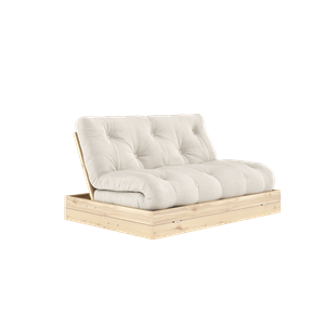 Karup Design Flip Schlafsofa mit Matratze 140x200 Leinen/klar lackiert