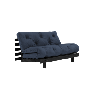 Karup Design Roots Schlafsofa mit Roots-Matratze 140x200 Marineblau/Schwarz Lackiert