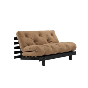 Karup Roots Schlafsofa mit Roots Matratze 140x200 Mokka/Schwarz Lackiert