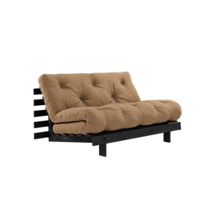 Karup Design Roots Schlafsofa mit Roots-Matratze 140x200 Mocca/Schwarz Lackiert