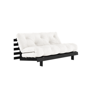 Karup Design Roots Schlafsofa mit Roots-Matratze 160x200 Natur/Schwarz Lackiert