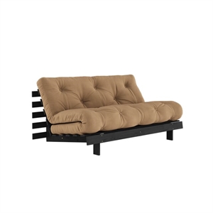 Karup Roots Schlafsofa mit Roots Matratze 160x200 Mokka/Schwarz Lackiert