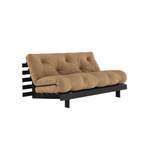 Karup Design Roots Schlafsofa mit Roots-Matratze 160x200 Mocca/Schwarz Lackiert