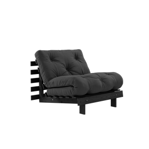 Karup Design Roots Schlafsofa mit Matratze 90x200 Nachtschwarz/Dunkelgrau