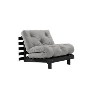 Karup Design Roots Schlafsofa mit Matratze 90x200 Nachtschwarz/ Grau