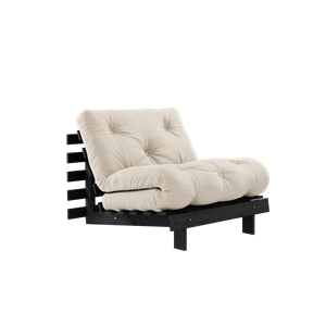 Karup Design Roots Schlafsofa mit Matratze 90x200 Nachtschwarz/ Beige