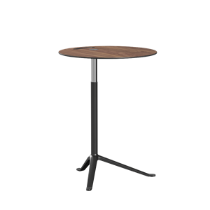 Fritz Hansen Little Friend KS11 Beistelltisch, Höhe , Walnuss/pulverbeschichtetes Aluminium