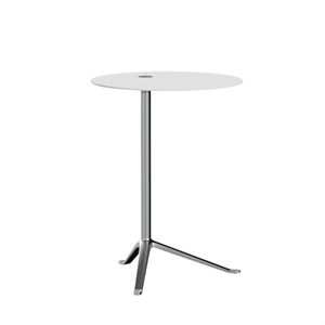 Fritz Hansen Little Friend KS12 Beistelltisch Weiß/ Poliertes Aluminium