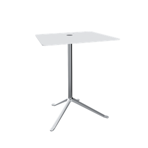 Fritz Hansen Little Friend KS14 Beistelltisch Weiß/ Poliertes Aluminium