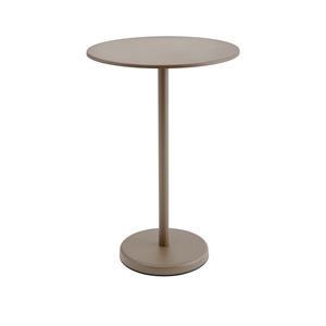 Muuto Linear Stahl-Café-Gartentisch 70x105 Taupe