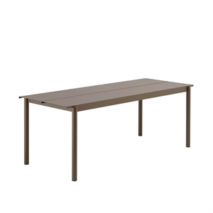 Muuto Linear Stahltisch 200 x 75 cm Taupe