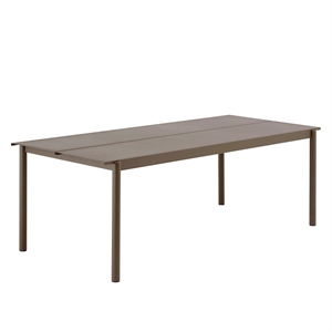Muuto Linear Stahltisch 220 x 90 cm Taupe