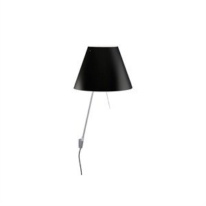 Luceplan Costanza Wandlampe Dimmbar Aluminium M. Lampenschirm Schwarz