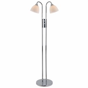Nordlux Ray Double Stehlampe Chrom/Opal