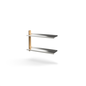 Mazo MOD Modell 16 Regalsystem 1x525 Schiene + 2 Regalböden Eiche/ Aluminium