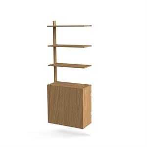 Mazo MOD Modell 8 Regalsystem 1x1925 Schiene + 3 Regalböden + Schrank Eiche