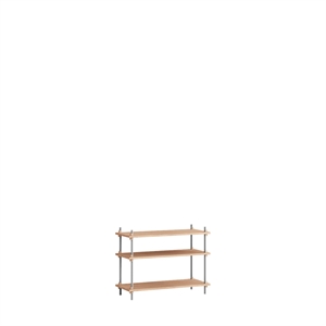Moebe Regal S.65.1.A Eiche/Edelstahl