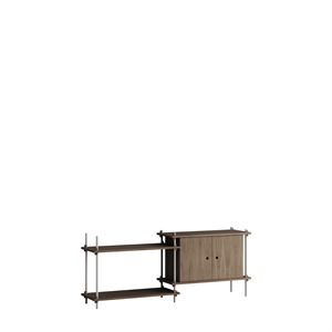 Moebe Regal S.65.2.C Räuchereiche/Edelstahl