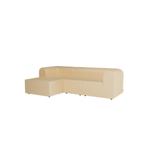 Montana Paradigm 3-Sitzer-Sofa mit Pouf links S240-Steelcut240