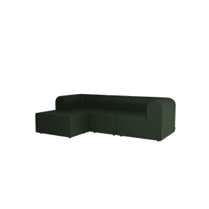Montana Paradigm 3-Sitzer-Sofa mit Pouf links S975-Steelcut975