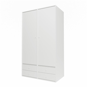 Montana Selection Kleiderschrank III mit Kleiderstange 01 – Weiß