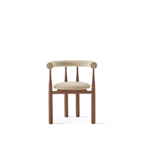 New Works Bukowski Esszimmerstuhl Walnuss/ Megan 26 Beige