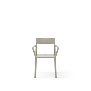 New Works May Outdoor-Stuhl mit Armlehnen Grau